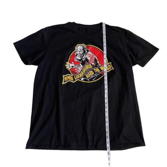 Wrestling Tee AEW When Luchasaurus Ruled the World Austin Matelson Black Sz XL - Picture 6 of 7